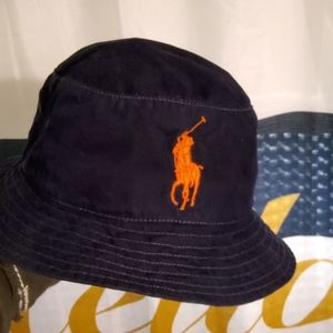 *Rare* Vint. 1990 Polo Ralph Lauren beachside bucket hat, Large/Xtra Large. Blue